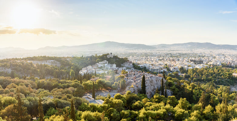 athenes colline vue paysage grece monplanvoyage
