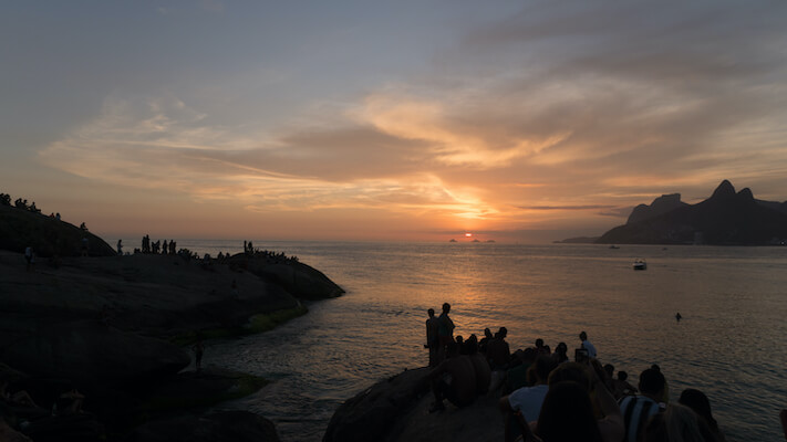 rio de janeiro arpoador coucher de soleil sunset vue paysage bresil monplanvoyage