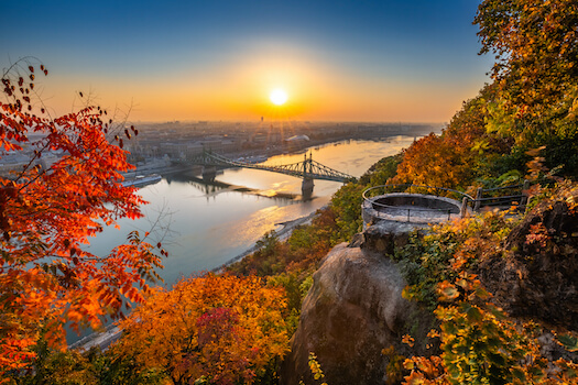 budapest mont gellert panorama coucher soleil hongrie monplanvoyage