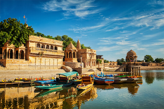 gadi sagar lac palais rajasthan inde monplanvoyage