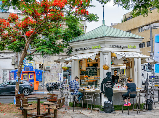 tel aviv kiosque cafe food israel monplanvoyage