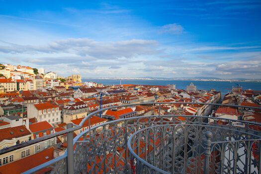 lisbonne ascenseur santa justa vue panorama portugal monplanvoyage