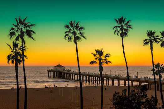 los angeles malibu beach plage ponton pier californie sunset palmier etats unis monplanvoyage