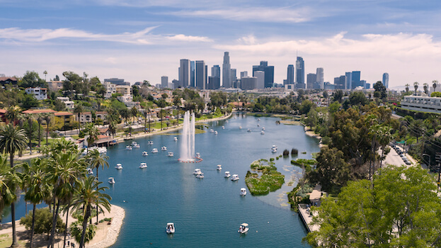 los angeles ville cite des anges canal parc building palmier californie etats unis monplanvoyage