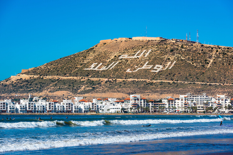 agadir plage cote maroc sable agence voyage monplanvoyage