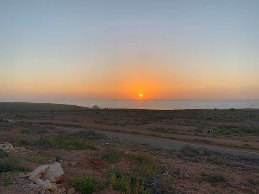 anti atlas mirleft sunset vue maroc ocean monplanvoyage 