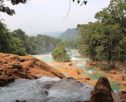 agua azul mexique monplanvoyage