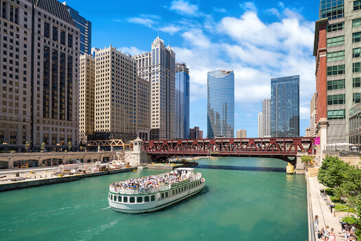 chicago canal bateau building art etats unis monplanvoyage