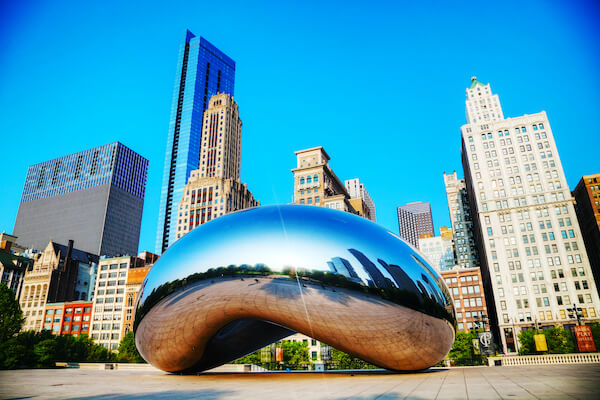 chicago sculpture art cloud etats unis monplanvoyage