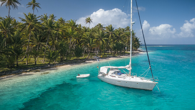 san blas archipel croisiere voile bateau eau turquoise ile plage beach panama monplanvoyage