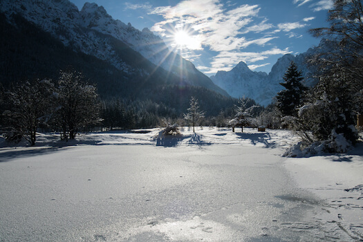 Kranjska Gora nature lac neige foret montagne slovenie monplanvoyage