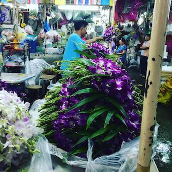 marche fleur bangkok thailande monplanvoyage