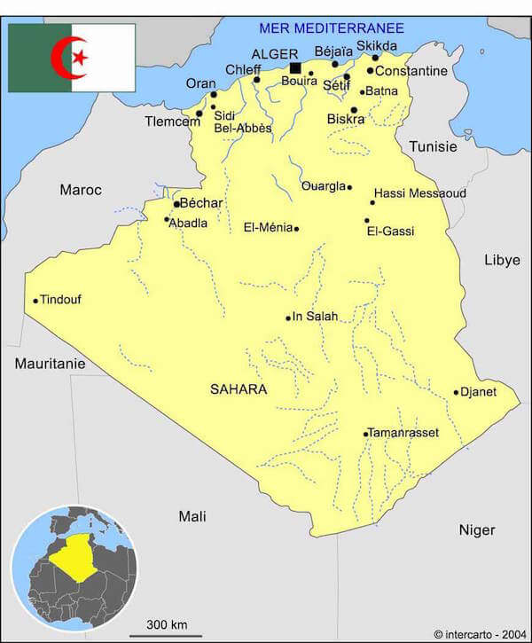 algerie carte monplanvoyage