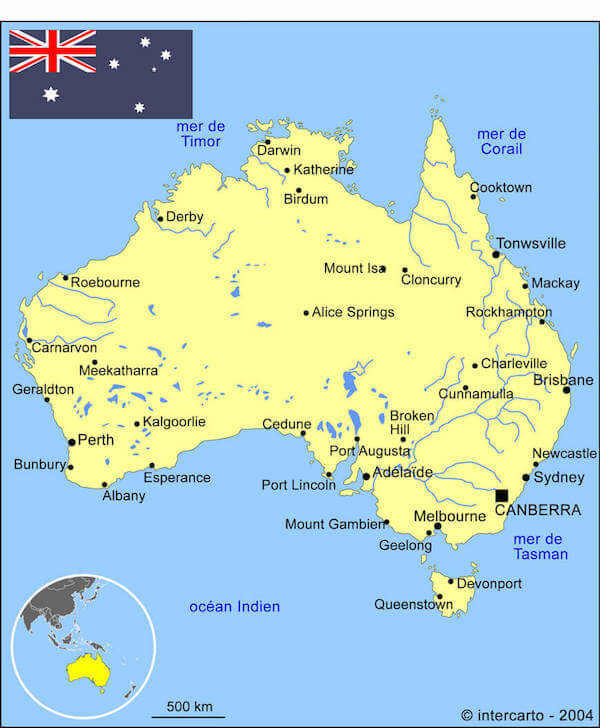 australie carte monplanvoyage