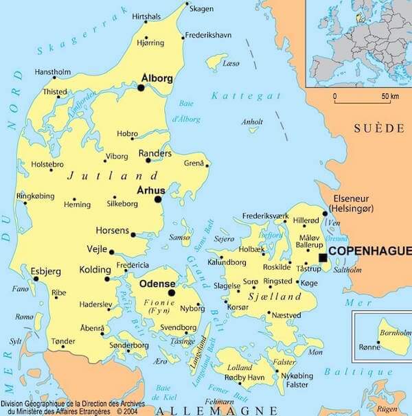 danemark carte monplanvoyage