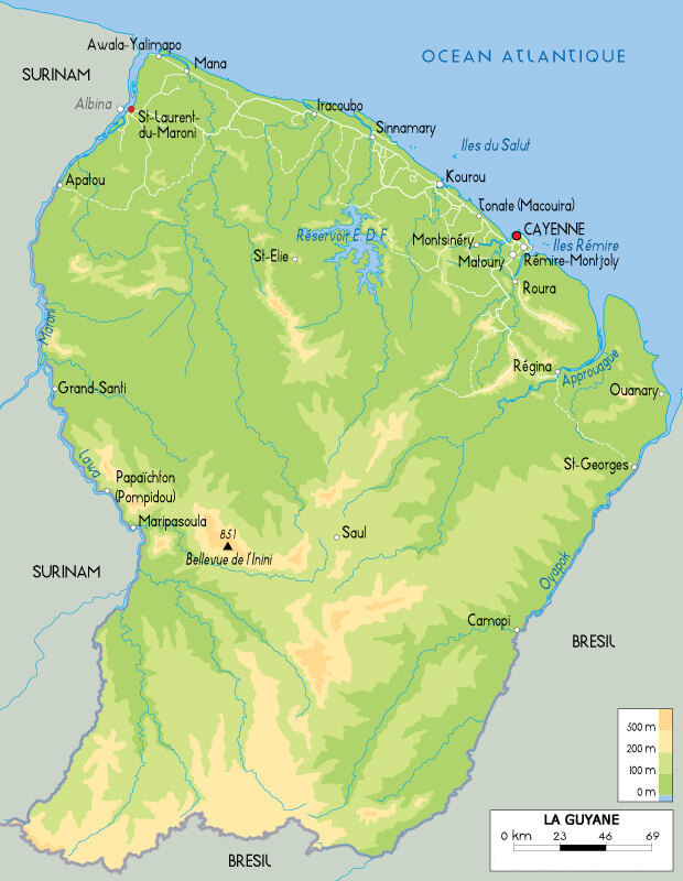 guyane carte monplanvoyage