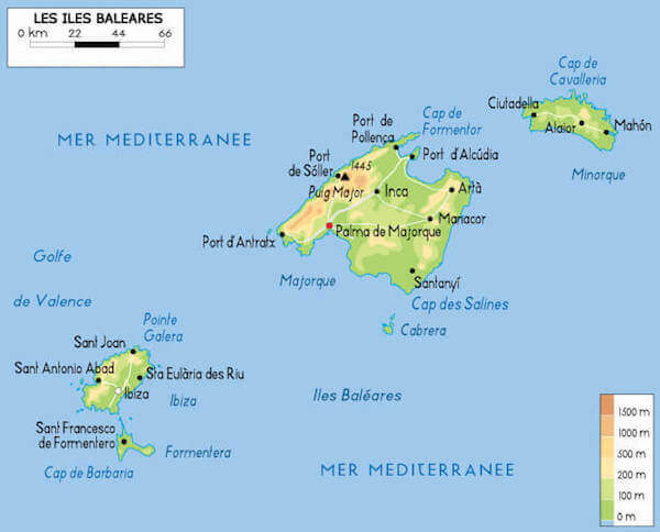 iles baleares carte espagne monplanvoyage