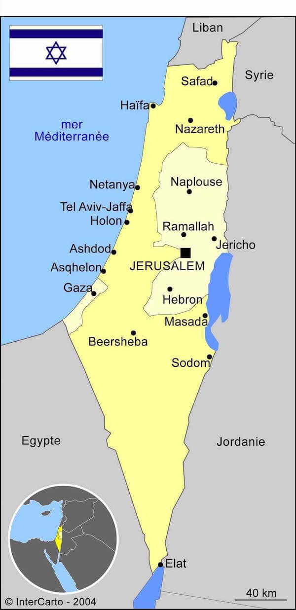 israel carte monplanvoyage