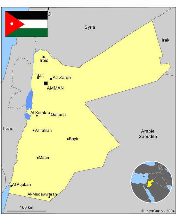 jordanie carte monplanvoyage