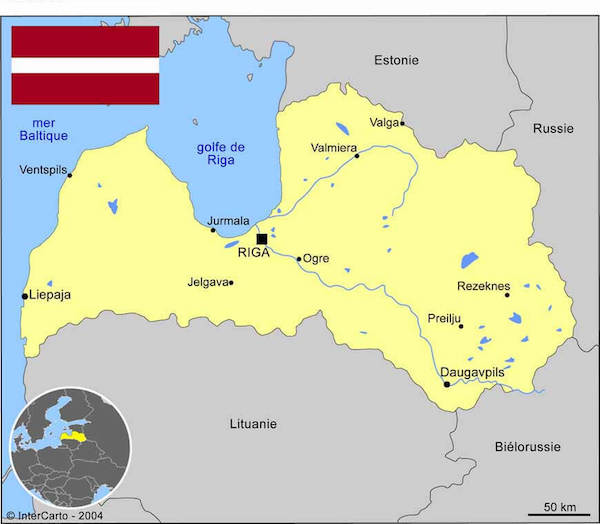 lettonie carte monplanvoyage