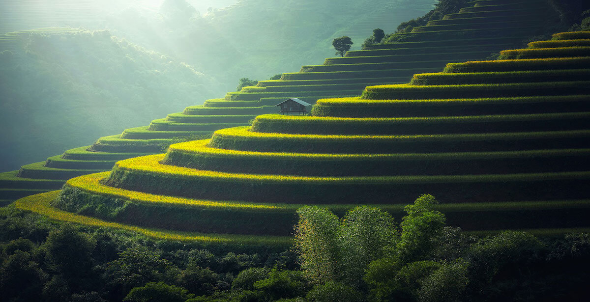 La campagne de la Thaïlande